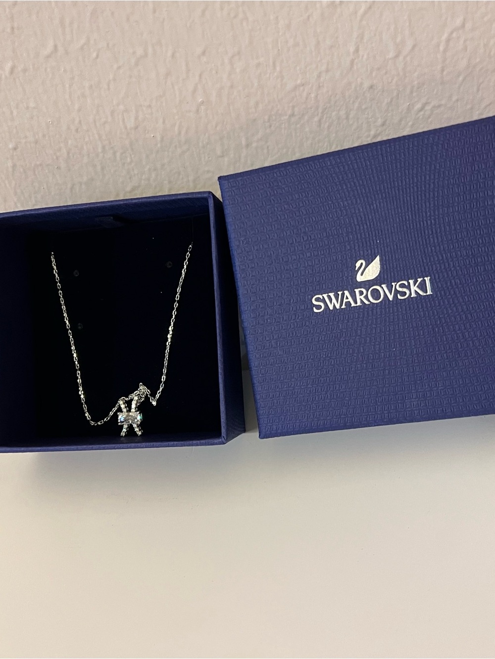Swarovski Silver Starburst Crystal Pendant Necklace